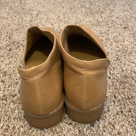 Beige Faux Leather Flats - Picture 5 of 5